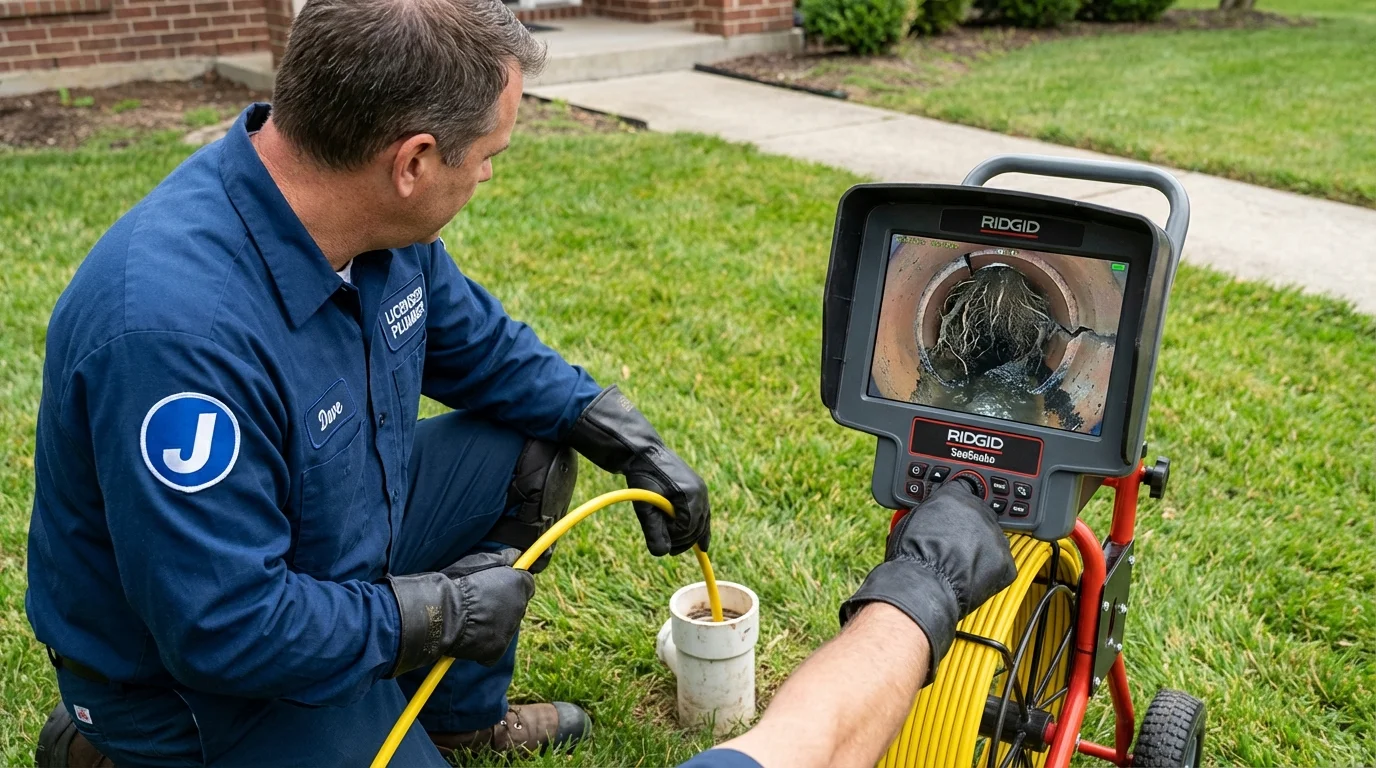 Sewer camera inspection being performed by Johns Plumbing LLC in Pamplico